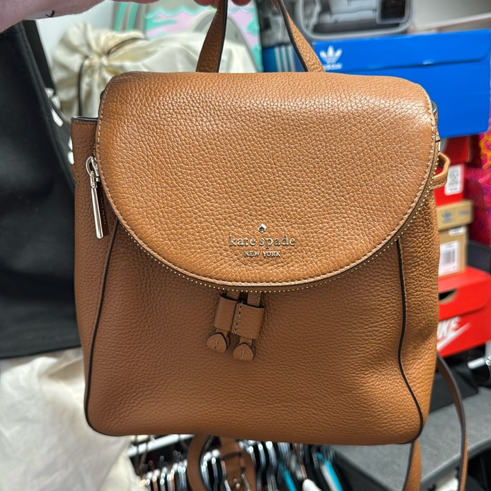Kate Spade Brown Leather Backpack